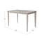 International Concepts Rectangle Solid Wood Top Table, Dining Height, Washed Gray Taupe, 30 W, 48 L, 30 in H, Wood K09-3048-30S - alternate 3